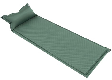 KAUITOPU liggunderlag självuppblåsande, camping sovmatta med förvaringsväska för yoga solbad utflykter strandcamping tupplur på kontoret 192 x 66 cm (grön)