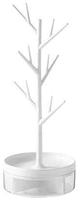 Jarsense 3-in-1 Schmuck-Organizer-Ständer/Schmuck-Präsentationsständer Baum/Ringhalter/Ohrringhalter/Ringhalter-Tablett für Ringe für Schmuckring/Hochzeitsschmuck, dekorativer Präsentationsständer,