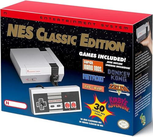 Lenpos Video Gaming Console MiniNES Classic Edition System, Pre-Loaded 30 Original Official FORNES Games