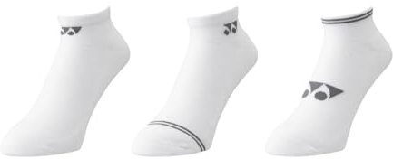 YONEX Low-Cut Socks 19218 3er Pack Tennissocken Badmintonsocken weiß