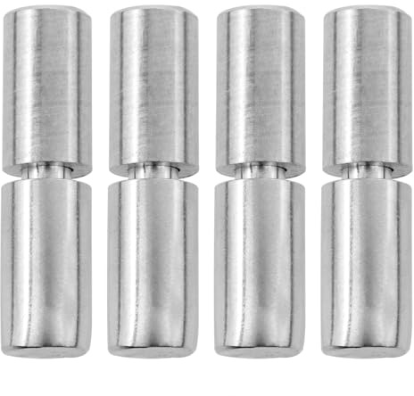 Xhziy 14 x 50 mm Edelstahl-Scharnier, zylindrisch, geschweißt, strapazierfähig, für flache Türen, Anhänger, Rampentüren, 4 Stück