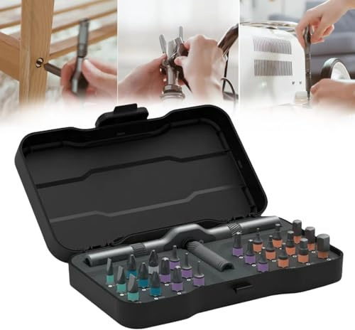 Generic DIY 24 in 1, 24 Stück Präzisions-Ratschen-Schraubendreher-Set, tragbares Präzisions-Schraubendreher-Set für Möbel, Fahrrad, Elektronik-Wartung