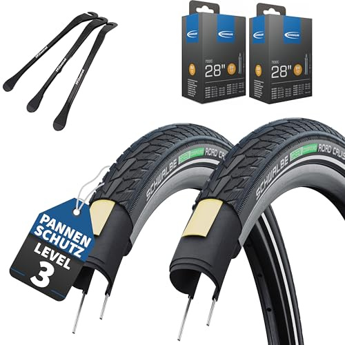 Schwalbe Road Cruiser 28 Zoll Reifen - Schwarz Reflex - MSZweirad Set