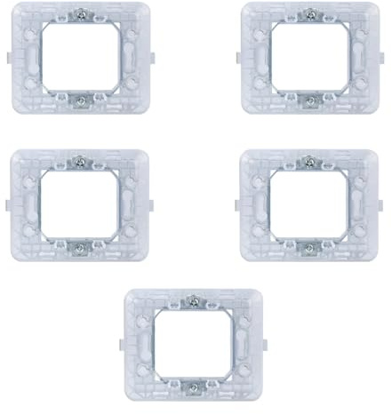 CONFEZIONE DA 5 SUPPORTI A 2 MODULI, PER CASSETTA SCATOLA TONDA 502, PER PLACCA A 2 POSTI, COMPATIBILE CON BTICINO MATIX, SERIE SOLAR, SERIE CIVILE, MASCHERINA