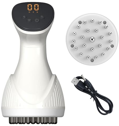 Aischens® Elektrische Meridian-Bürste,Allround-Massagegerät für Cellulite,Tragbares EMS Gua Sha Massagegerät,3 Modi&12 Geschwindigkeitsstufen Massagegerät,Körper-Meridian-Massagegerät
