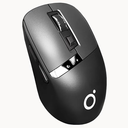 Mouse wireless ad alte prestazioni, doppio Bluetooth + 2.4 G, display a LED ergonomico, sensibilità 4800, silenzioso a 7 pulsanti, ricaricabile, portatile, collega fino a 3 computer Mac/PC, laptop