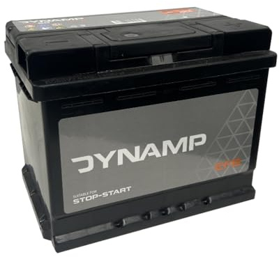 Dynamp DB60 EFB 027 Car Battery 12V 60Ah 540A CCA – Enhanced Flooded Battery for Start-Stop Vehicles, Maintenance-Free, 242x175x190mm