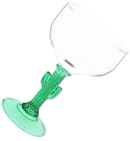 Zerodeko Dekorativer Weinkelch im Kaktus Design aus Glas Kreative Tischdekoration mit Feiner Verarbeitung für Hotel und Geburtstagsfeiern