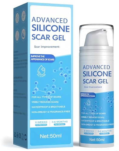 YEMAJIE Silicone Scar Gel, Effective Scar Cream for Old and New Scars 50ML | Reduces The Appearance of Burns, Stretch Marks, Injury, Acne, Keloid, C-Section, and More