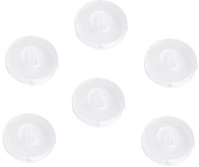 HEALSOPTHY Data [ Avvolgicavi Rotante in Plastica Trasparente 6,3x1,7 Cm Set Da 6 Pezzi, Organizzatore e Fermacavo Per Cavi Auricolari, Usb e Dati, Compatto Per Lavoro, Viaggio e Scuola