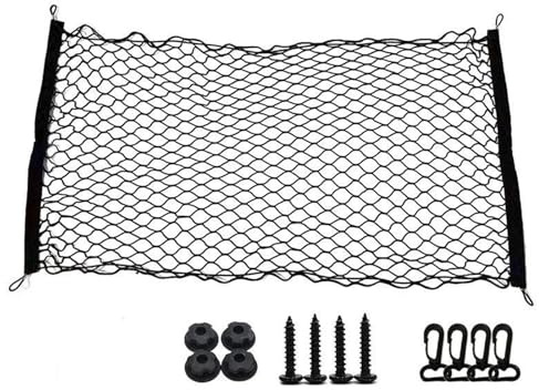 Redes de almacenaje para Coche Organizador Almacenamiento Malla Elástica Nailon para Maletero Coche Accesorio Red para Equipaje 90 X 30 90 X 40 70 X 70 110 X 40 110 X 60 Cm Red Maletero(S 110X60cm)