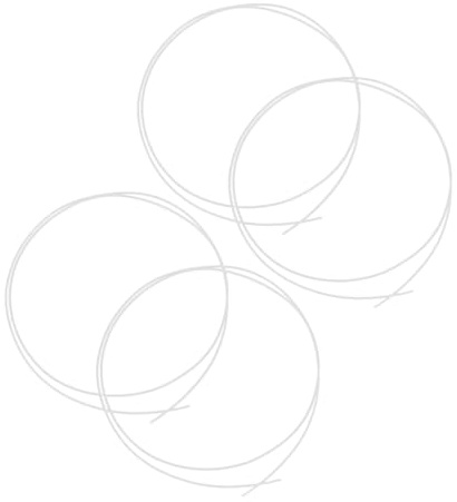 Corde de Remplacement pour Cerceau de Basket-ball 4 Pièces en Nylon Blanc