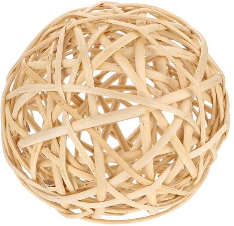 Veemoon Palline Decorative in Rattan Intrecciate da 15 CM Palla di Rattan Artigianale per Decorazioni Casa e Feste Accessori Decorativi per Sfondi Fotografici e Arredamento Tavolo