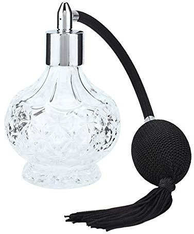 Qinlorgo Frascos atomizadores de perfume, 80 ml, atomizador de perfume rellenable, botella de spray retro de vidrio Empty Perfume Atomizer para perfumes, aceites esenciales