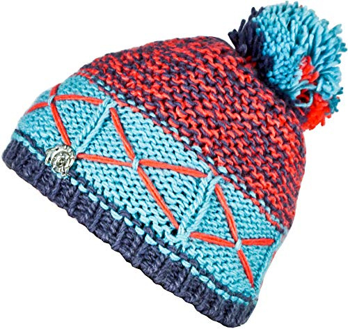 GUGGEN Mountain Wintermütze Mütze für Damen mit Bommel Strickmütze Bommelmütze Warme Classic Mützen Cap Mütze mit leichtem Fleecefutter K013