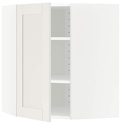 METOD hörnväggskåp med hyllor 67,5 x 67,5 x 80 cm vit/Sävedal vit