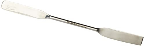 Bochem Spatola doppia in acciaio inox 18/10, curva, lunghezza 150 mm, larghezza lama 9 mm, lunghezza lama spatola 40 mm