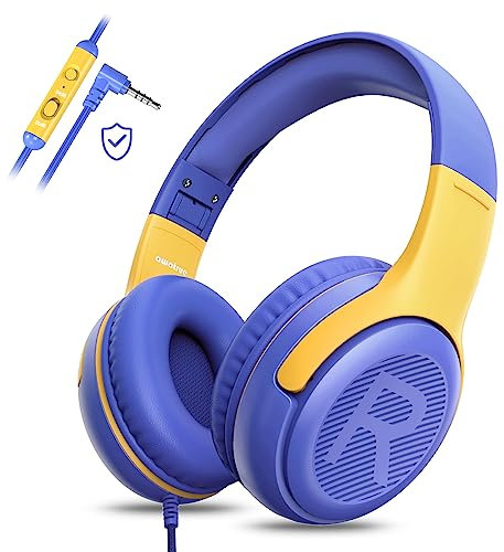 awatrue Casque Audio Enfant Filaire - Confortable et Durable, Idéal pour l'École et Le Travail, Cadeau Parfait pour Enfants, Fils, Filles - Son de Haute Qualité et Expérience d'Écoute Sécurisée
