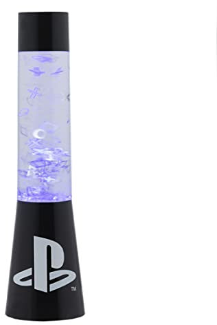 Lámpara Líquida PlayStation - Lámpara Oficial Sony con Iconos Flotantes, Decoración Gamer