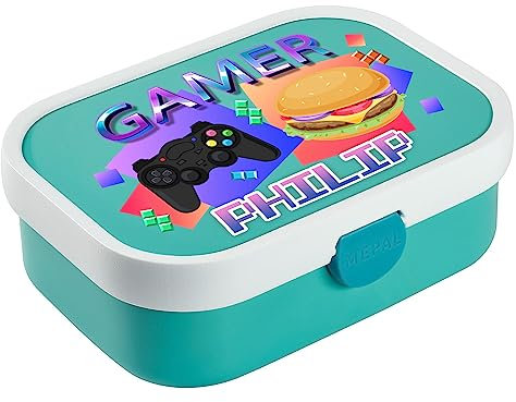 Ferocity Scatola per pranzo Contenitore per alimenti in plastica Scatola Box Portamerenda Gamer Boy [087]