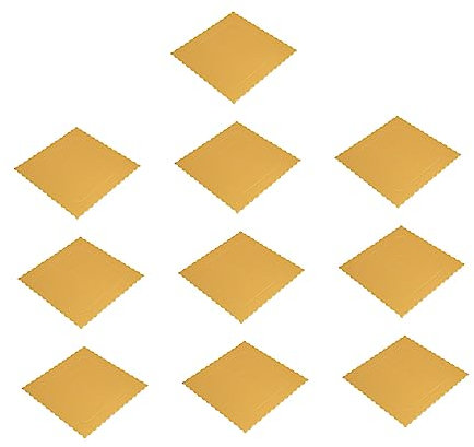 PRETYZOOM Base Para Tartas De 12 Pulgadas 10 Hojas De Cartón Cuadradas Color Dorado Para Panaderías