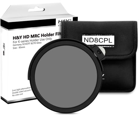 H&Y RevoSwift 95mm Drop-in ND8 & CPL 2-in-1 Filter, 3-Stop Neutral Density & Polarizer with Magnetic Frame for RevoSwift System, HD MRC Glass for Bright Daylight Photography