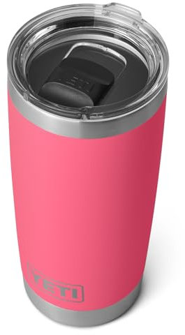YETI Rambler - Vaso de acero inoxidable aislado al vacío con tapa MagSlider, 590 ml, rosa tropical