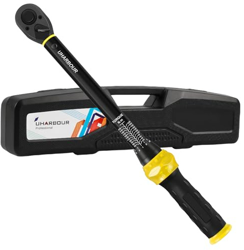 Uharbour Clé dynamométrique 1/2, 20-230 Nm, double direction, précision d'erreur ± 3 %, avec serrure, 72 dents