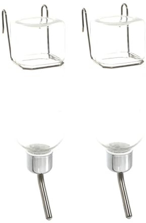 Hohopeti 2pcs Pet Hanging Water Dispenser Automatic Dog Drinking Fountain Pet Water Feeder Portable Easy to Clean