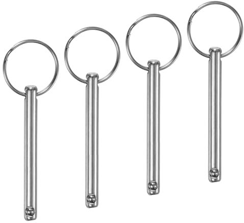 M METERXITY 4 Pcs Goupilles à Dégagement Rapide, 6mm Diameter, 47mm Longueur d'Utilisation de Goupille Supérieure Bimini, 60mm Longueur Totale Goupilles de Quincaillerie en Acier au Carbone