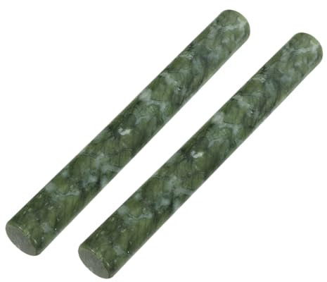 Alipis Lot De 2 Rouleaux À Pâtisserie En Jade Antiadhésifs En Pierre Naturelle 21 Cm Pour Pizza Pâtisserie Boulettes Pâtisserie