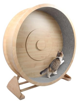 Elmato Katzenlaufrad Rocky Stand-Modell, 120 cm Natur/grau meliert, 10694
