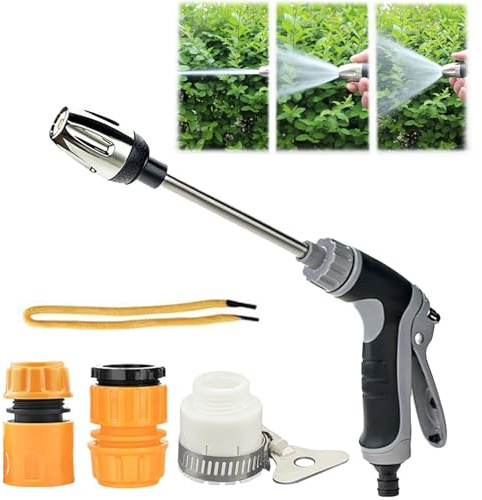 Waterblitz Pressure Washer, 2025 Pressure Power Washer, Upgraded Jet Nozzle for Garden Hose, 360° Rotating for Three Spray Modes (Water gun + connector)