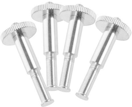Mikrofon Gewindeadapter 4 Stück-pack aus Metall für Stative | Silber, 1/4-zoll Konverter, für Mikrofon und Shock Mount, Zubehör für Aufnahme