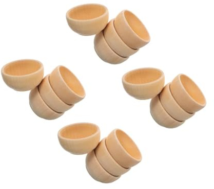 GARIOUANS 4 Sätze Teiliges Set Diy Holzspielzeug Schalen Unbehandelte Holzschalen Für Mikrolandschaft Deko Zum Bemalen Und Gestalten Für Bastelmaterialien Für Kreative Projekte 4 Stück * 4