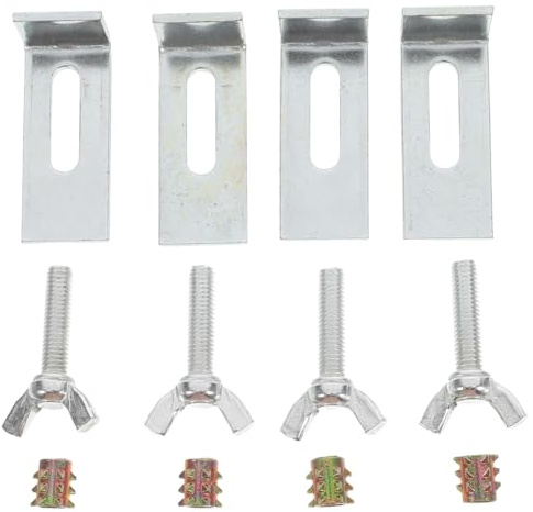 HOUDERCO 4 pezzi Staffa per Lavello Sottopiano Kit Installazione Fissaggio Robusto in Materiale Durevole con e Clip per Lavabi e Lavelli Sottotop Facile Montaggio