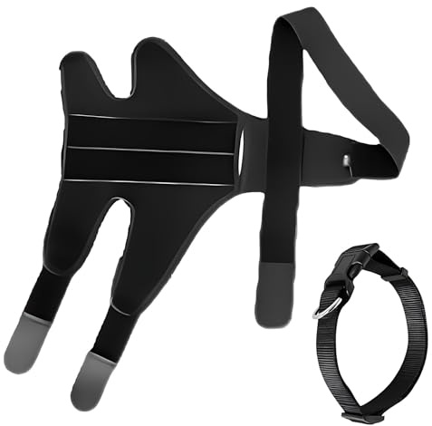 BOSREROY Rodillera para patas traseras de perro, tamaño L, con estabilizadores, protector de tela de neopreno para recuperación de lesiones y soporte articular, color negro