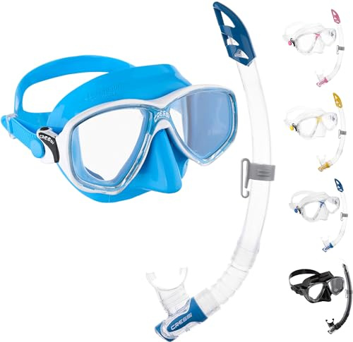 Cressi Marea VIP - Marea Maske + Schnorchel Mexico Tauchen und Schnorcheln, Gelb/Weiß, Einheitsgröße, Unisex