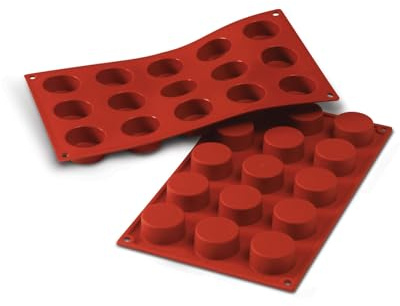 Silikomart SF027 Stampo Silicone 15 Petits Fours Ø40mm, Made in Italy