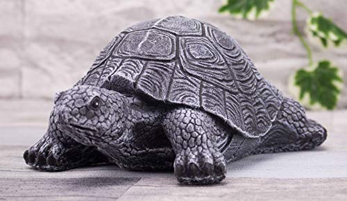 STEINFIGUREN SPICKER Steinfigur Schildkröte 198/1, Gartenfigur Steinguss Tierfigur Basaltgrau