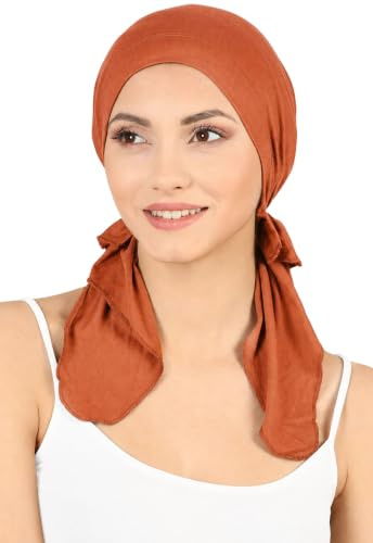 Deresina vorgebundenes Chemo-Bandana für Frauen – Weicher Bambusturban & Kopftuch bei Haarausfall & Alopezie – Atmungsaktive Kopfbedeckung