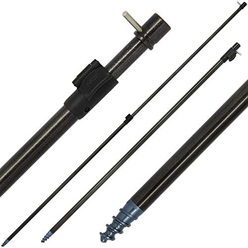 DNA LEISURE 2 x 96,5 cm Karpfenangeln Bivvy Storm Pole Teleskop Aluminium Ausziehbar mit T-Bar NGT