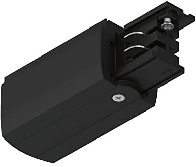 Paulmann 91362, sistema di guida ProRail3, alimentazione finale, 99,5 x 35 mm, max. Binario da soffitto nero, 3.680 W, in metallo, plastica, Fine Feed a destra