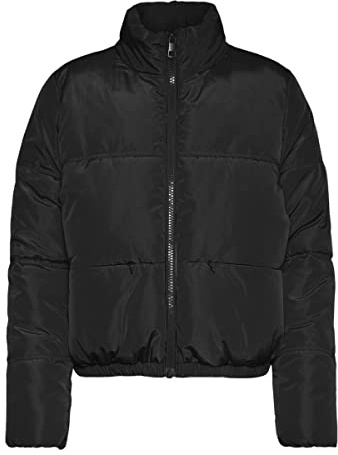 Noisy May Damen Kurze Puffer Übergangsjacke Warme Stepp Jacke ohne Kapuze Wattierter Blouson NMANNI