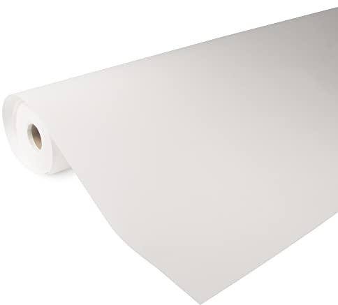 Fresco Rouleau de fibre de verre lisse pré-peinte 75g/m² 2500 x 100cm Blanc à peindre Revêtement mural de rénovation, Isolant thermique, Protection murale