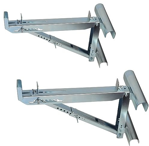 Delmoar Ladder Jacks Scaffold Bracket, Two-Rung Short Body Extension Ladder Jack for Working Stage (1 Pair)