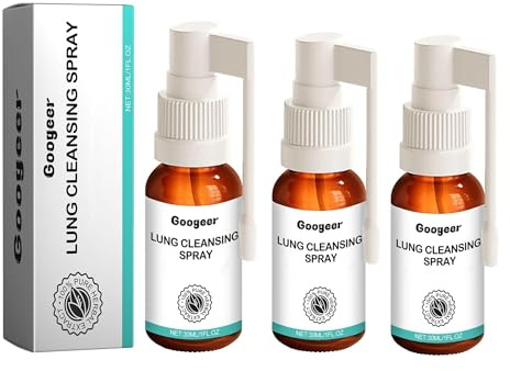 3 Pezzi Spray Detergente per Polmoni, Nebbia Detergente per Polmoni a Base di Erbe Googeer, Spray Detergente per Polmoni a Base di Erbe