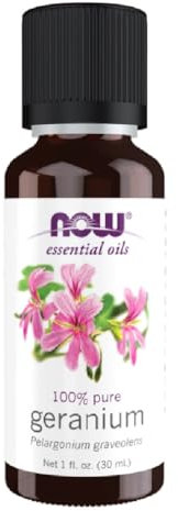 NOW Foods - Huile de Géranium | Arôme équilibrant pour la stabilité émotionnelle et les soins de la peau - 30 ml