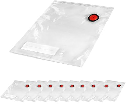 LACOR - 69695 - Sacchetti sottovuoto Smart Food, Valvola Speciale per il Vuoto, Chiusura a Zip, Identificazione da Notare, Adatto per Congelatore e Frigorifero, Senza BPA, 10 Sacchetti, 20x23 cm