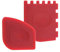 Jeorywoet Grill Pan Scraper Handheld Skillet Cast Iron Pans Serrated Scraper Cleaners Tools Red 2PCS, BBQ Pan Scrapers